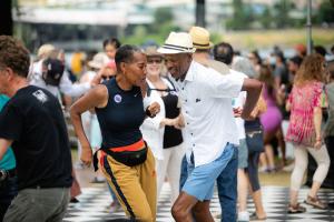 People dancing at Waterfront Blues Festival