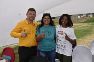 Ms. Nosipho Hashe with representatives of the Church of Scientology and the Foundation for a Drug-Free World.