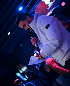 Danny Calderin hosting Open Mic Mondays at 700 Fremont