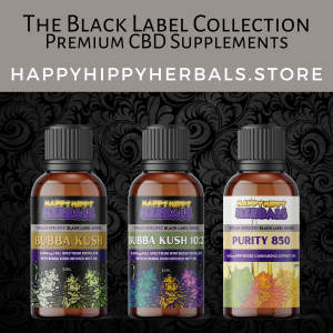 Happy Hippy Herbals Black Label CBD Oil Range Australia.
