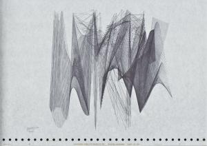 Herbert Brun Computer Graphic Polyplot A 9473 c 1978