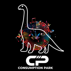 A picture of the Consumption Park dinosaur logo.