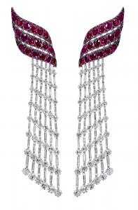 BURMA RUBY AND DIAMOND EARRINGS
