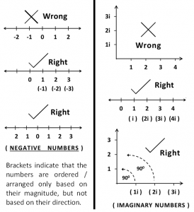 Correct representation of Negative and Imaginary Numbers