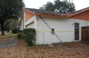 Sinkhole damaged home