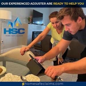 Home Safe Claims adjuster and client