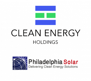 These are the logos of Clean Energy Holdings and Philadelphia Solar