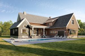 A rendering of The Harvest model home for The Estates at Baiting Hollow