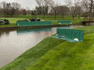 Mayim (MB2) Flood Barriers in Hunter Green Color For Golf Courses