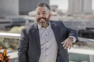 man in suit owner of Levergy business Ryan Redding