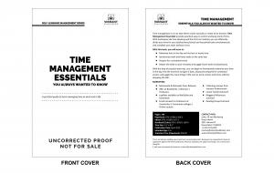 Galley copy cover of Time Management Essentials You Always Wanted To Know
