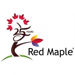 Red Maple logo marking its 25th anniversary