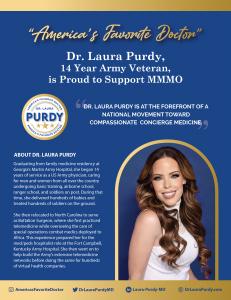 'America's Favorite Doctor' Dr. Laura Purdy, 14 Year Army Veteran, is Proud to Support MMMO