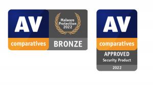 Awards with the inscription of category 2022 and the logo of AV-Comparatives.