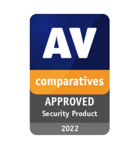 Awards with the inscription of category 2022 and the logo of AV-Comparatives.