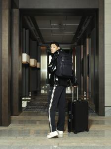UTA and Zero Halliburton Luggage in casual look