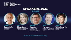 Confirmed speakers at the Global Peter Drucker Forum in 2023