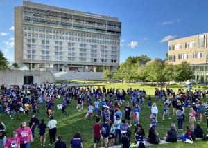 Open field where the memento exchange is taking place during IC 2022