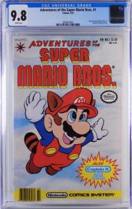 Valiant Comics Adventures of Super Mario Bros. #1 (Feb. 1991), graded CGC 9.8, a newsstand variant with a Captain N backup story (est. $800-$1,200).
