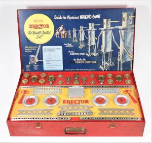 1948 Gilbert Walking Robot Erector Set No. 12 ½, from the childhood toy collection of Jack Pillar, professionally reassembled by Randy's Collectibles (est. $600-$900).