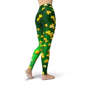 Lucky Clover Leggings for Saint Patrick's Day from Happybeingwell.com
