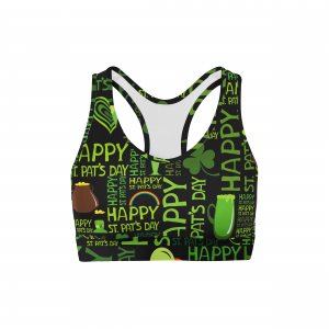 Happy St Patrick's Day Sports Bra from Happybeingwell.com