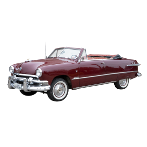 1951 Ford convertible, Carnival Red, an excellent survivor car that drives well, built in Windsor, Ontario and spent years in Edmonton in a salt-free environment (est. CA$20,000-$25,000)