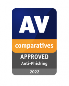 Award with the inscription of category 2022 and the logo of AV-Comparatives.