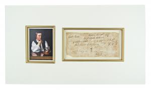 Receipt signed by Paul Revere for the purchase of 4 chaldrons of coal, to fuel his metal-working furnaces in 1787, the same year the U.S. Constitution was signed (est. $15,000-$20,000).