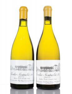 One bottle each 2007 & 2013 D'Auvenay (Leroy) Chevalier Montrachet rare white Burgundy wine 750ml (est. USD $13-17K and $12-16K, respectively)