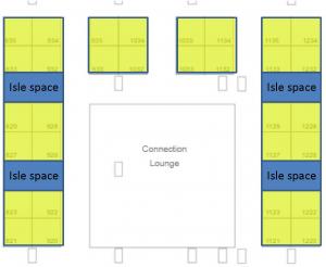 TBG and BCF exhibit layout for AAPM 65th Annual Conference