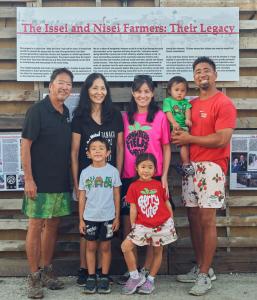 The Tanaka Family - Top Row L-R: Farmer Glenn Tanaka, Mrs. Shirley Tanaka, Christine Tanaka, Farmer Kenji Tanaka, Farmer Kenny Tanaka. Bottom Row L-R: Farmer Landon Tanaka and Farmer Kaylee Tanaka