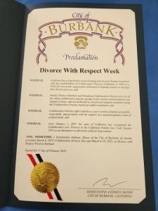 Burbank, California "Divorce With Respect Week" Proclamation