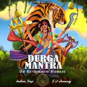colorful image of maa durga with her symbolic decorations