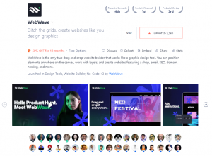 WebWave website builder on Product Hunt