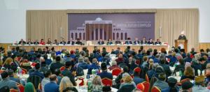 Ahmadiyya Muslim Community's Peace Symposium is significant. Western Europe's largest mosque conducted its 19th symposium. Islam and peace are the theme. 800 world leaders, lawmakers, diplomats, religious and civic leaders, and charitable and religious leaders gather.