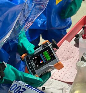 Rigaku ResQ CQL handheld 1064 nm Raman analyzing Novichok chemical weapon.