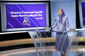 Maryam Rajavi: "greetings to all the courageous women who have sacrificed for Iran’s democratic revolution, enduring immense suffering and torture. These are the women who have been arrested and tortured, some losing their sight and even their lives."