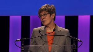 Annegret Kramp-Karrenbauer: "The images of Iran humbles me. I ask myself, would I have the power to let my children go out and fight against the regime? This strength,  in the women in Iran, is a sign of humanism and goes far beyond the borders of Iran."