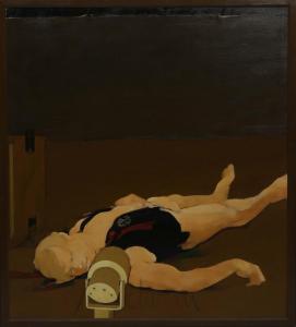 Oil on canvas painting by George Valentine Dureau (New Orleans, 1930-2014), titled El Viaje Dorado, from the artist’s “Dead Toreador” series, signed, in a wood frame (est. $8,000-$12,000).