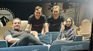 The BrightFlixx Team; Kassem Lahham (bottom left), Christian Aberle (top left), Peter Aberle (top right), and Anham Shaheen (bottom right)