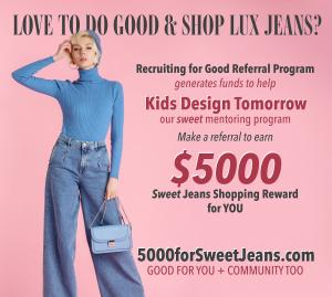 Recruiting for Good created Kids Design Tomorrow. Kids who successfully complete one year mentoring program earn opportunity to design own sweet jeans