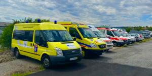 Ambulances delivered to Ukraine by Ukraine Friends last year.