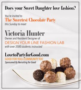 Staffing agency, Recruiting for Good helps companies find talented professionals and generates proceeds to fund Sweet Parties Good for You + Community Too www.LovetoPartyforGood.com