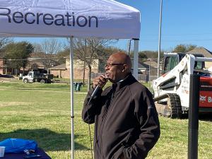 Council Member Tennell Atkins of Dallas City Council District 8 attended the planting. He expressed gratitude to have trees added adjacent the park's trail system.