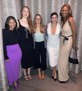 Writing Your Story Atlanta Dinner Guests from L-R: Judge Terrinee Gundee, Madelyn Cunningham, Michelle Cohan, Karen Gamba (host) and Chloe Taylor-Brown