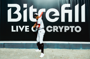 Perth Heat player Willy Vasquez promotes the Heat partnership with Bitrefill