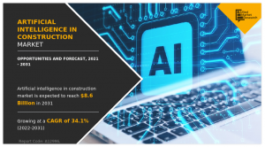 Artificial Intelligence in Construction Market to Reach USD 8.6 Billion by 2031, says Allied Market Research