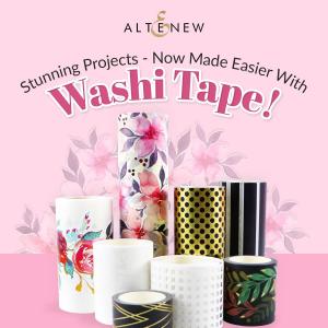 Washi tapes in various colors, sizes, and patterns are available at the Altenew store for crafters looking to upgrade their creative projects.