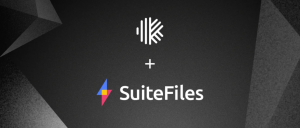 Image showing Karbon's logo the plus symbol and SuiteFiles logo signifying that the two software companies have an upcoming integration